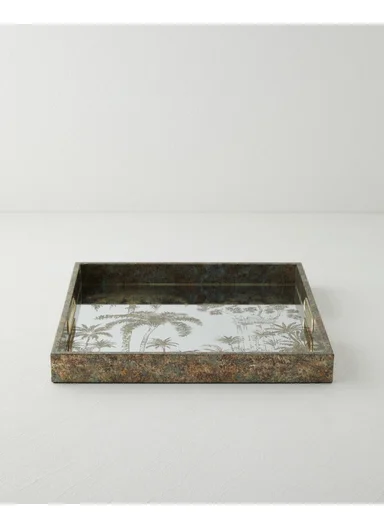 Stria Decorative Tray 37x37x4 cm Brown