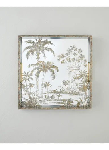 Stria Decorative Tray 37x37x4 cm Brown