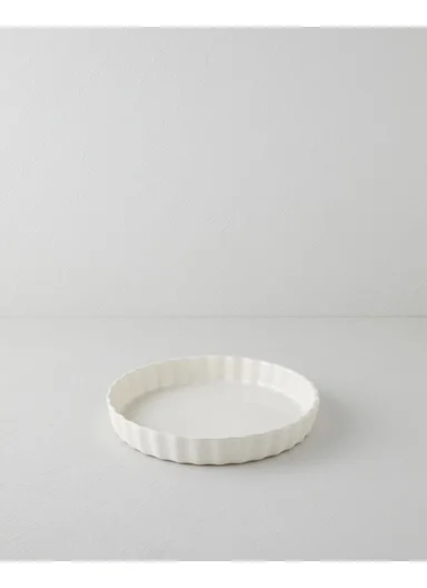 Hecha Ceramic Tart Baking Dish 28 cm Cream