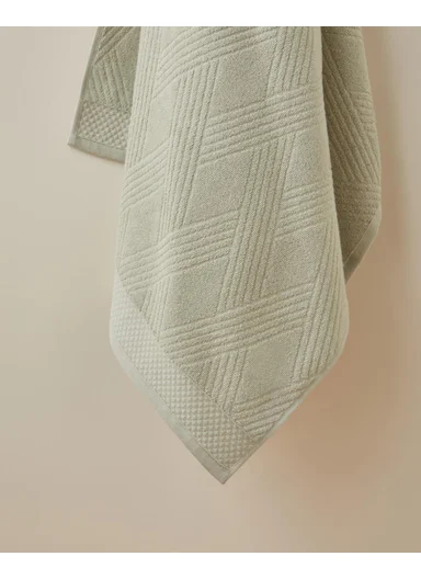 Chic Diamond Cotton Bath Towel 80x150 cm Light Green