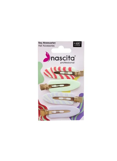 Nascita Colorful Hair Clip Set Green &amp; Purple Pack of 4 NASTOKA00048