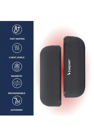 Magnetic USB-C Rechargeable Hand Warmer, 3 Heat Levels, 2-in-1 Adjustable Heating P203TFO050