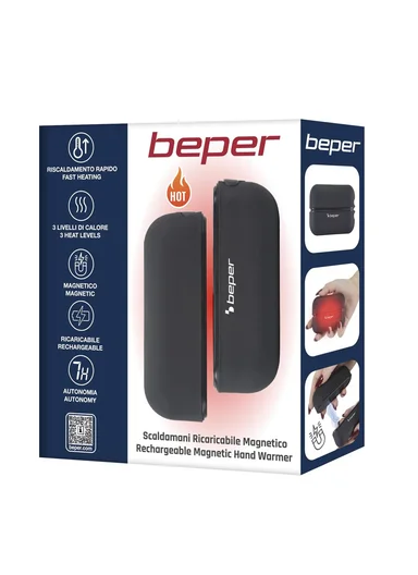 Magnetic USB-C Rechargeable Hand Warmer, 3 Heat Levels, 2-in-1 Adjustable Heating P203TFO050