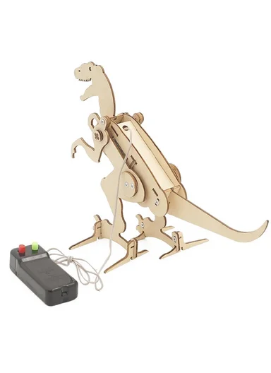Remote-Control Wooden Dinosaur STEM Kit - STEM-001