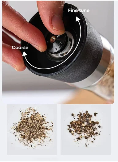 200ml Tall Manual Grinder With Stainless Steel Top (D6 x H18)cm - Yellow