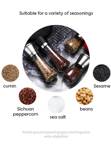 200ml Tall Manual Grinder With Stainless Steel Top (D6 x H18)cm - Green