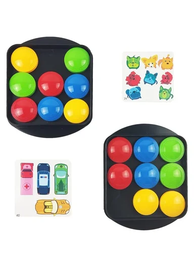 Crazy Push And Push Table Games Fun Educational Toys, Push The Ball Quickly Board Game Logical Reasoning Training Board Game Toys with Cards Montessori, Toy Suit for Family Entertainment