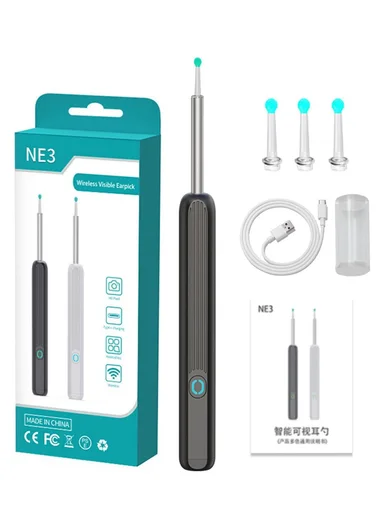 NE3 Smart WiFi Visual Ear Cleaner with 1080P HD Camera, IPX5 Waterproof 