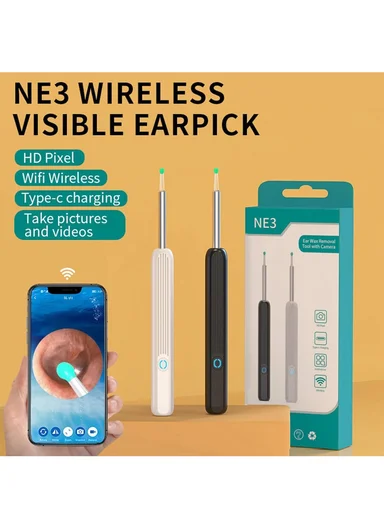 NE3 Smart WiFi Visual Ear Cleaner with 1080P HD Camera, IPX5 Waterproof 