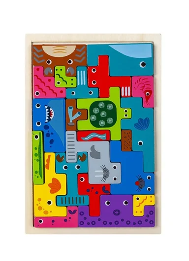 Occupation Educational Wooden Russian Puzzle Board, Learning Toy for Kids 3+Years