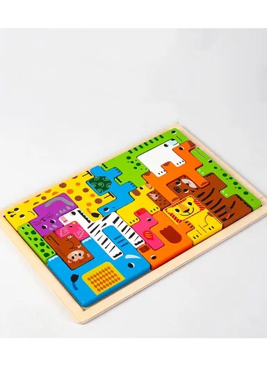Occupation Educational Wooden Russian Puzzle Board, Learning Toy for Kids 3+Years