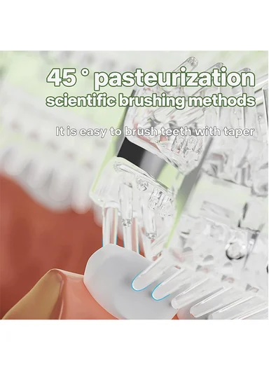 Cartoon Baby Toothbrush Children 360 Degree U Shaped Teeth Brush Oral Care Cleaning Brush Silicone Toothbrush for 2-12 Years Kids - Blue