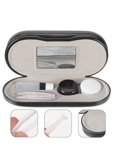 2-in-1 Eyewear &amp; Contact Lens Storage Case - Black