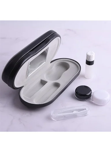 2-in-1 Eyewear &amp; Contact Lens Storage Case - Black