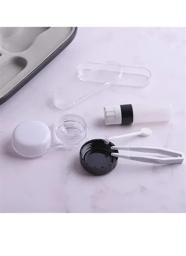 2-in-1 Eyewear &amp; Contact Lens Storage Case - Black