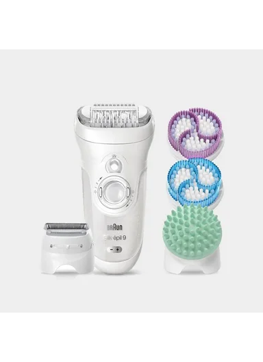 Braun Silk-épil SE9-961e SkinSpa 4-in-1 Wet and Dry Epilator and Exfoliation System with 6 Extras