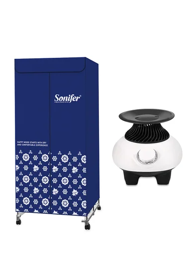 1000W Foldable Electric Clothes Dryer with Timer &amp; Overheat Protection SF-65383