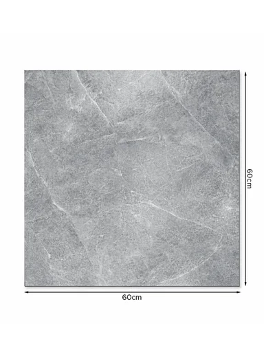 28Pcs Pietra Marble Pattern Waterproof PVC Self-Adhesive Floor Tile Sticker 88003 (L60 × W60)cm - Grey