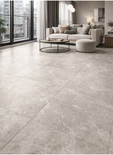 28Pcs Emperador Marble Pattern Waterproof PVC Self-Adhesive Floor Tile Sticker 88025 (L60 × W60)cm - Beige