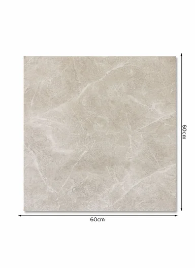 28Pcs Emperador Marble Pattern Waterproof PVC Self-Adhesive Floor Tile Sticker 88025 (L60 × W60)cm - Beige