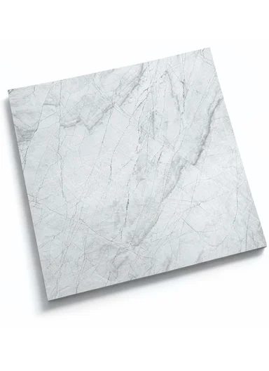 28Pcs Carrara Marble Pattern Waterproof PVC Self-Adhesive Floor Tile Sticker 88028 (L60 × W60)cm - Blue