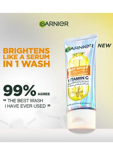 Garnier Face Wash Serum With Vitamin C Skin Active By Garnier - 100ml