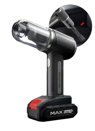 12V 10000Pa 50000rpm 2-In-1 Portable Handheld Cordless Car Vacuum &amp; Blower with 6000mAh Battery, 7 Suction/Blowing Accessories &amp; Intelligent Noise Reduction Feature for Car, Home, Office &amp; Pets MD-A3