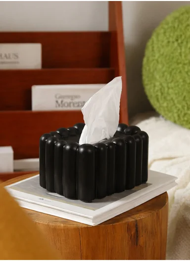 Ceramic Tissue Holder, Modern Decorative &amp; Functional Accent SK866 -Black