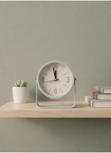 Silent Quartz Table Clock SK954 - Blue