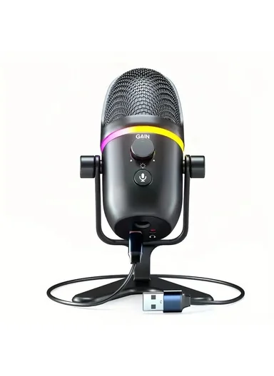 USB Microphone RGB LED Studio Light