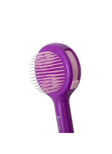 Nascita 2-in-1 Detangling Brush &amp; Scalp Massager With Mirror Purple NASFPRO00050PN