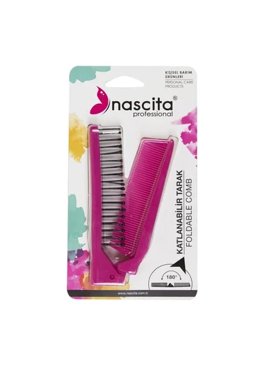Nascita Foldable Comb Brush Fuchsia NASTRKXX0115