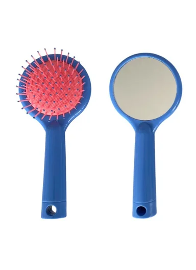Nascita Hair Brush With Mirror Blue NASFBRGM0027A