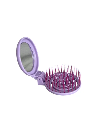 Nascita Foldable Pocket Hair Brush With Mirror Purple NASFPRO00051LL