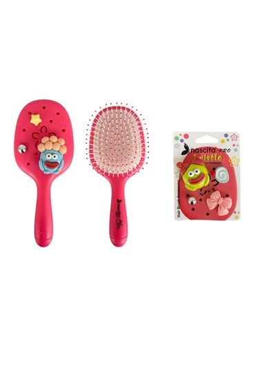 Nascita Twistlo Hair Brush With Cute Accessories Red NASFPRO00059