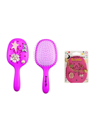 Nascita Twistlo Hair Brush With Cute Accessories Pink NASFPRO00059