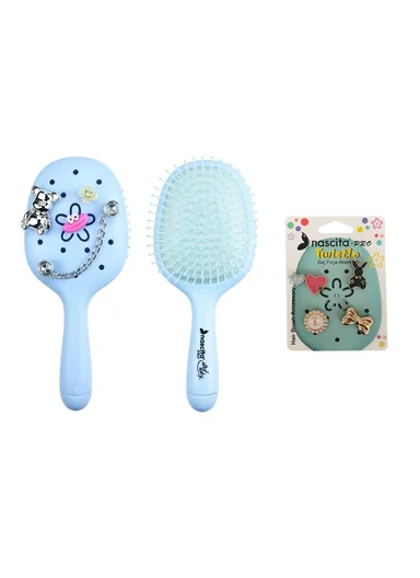 Nascita Twistlo Hair Brush With Cute Accessories Blue NASFPRO00059