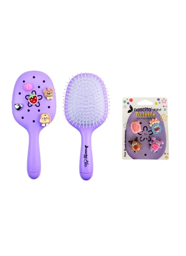 Nascita Twistlo Hair Brush With Cute Accessories Purple NASFPRO00059
