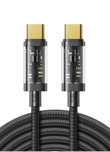 1.2m 100W Unlimited Series 3A Fast Charging Data Cable Type-C to Type-C S-A12 -Black