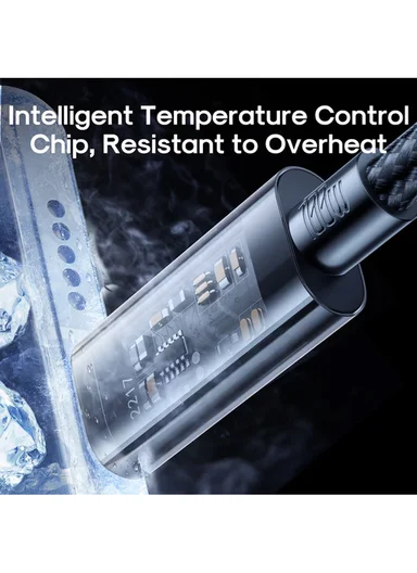 1.2m 100W Unlimited Series 3A Fast Charging Data Cable Type-C to Type-C S-A12 -Black