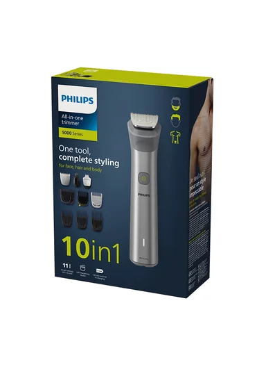 Philips All-in-One Series 5000, 10-in-1 Face, Hair and Body Trimmer