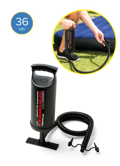 Manual Double Action Air Pump Durable, Portable Pump with 3 Nozzles for Quick Inflation 68614