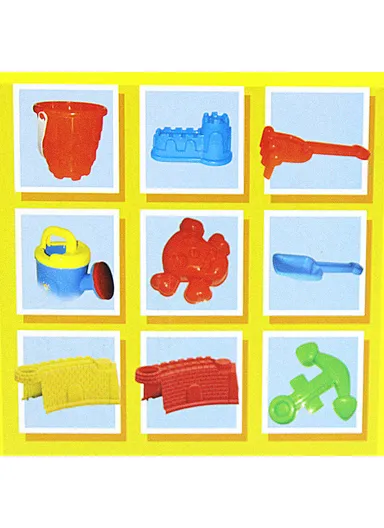 No.041 Interlocking Sand Pit &amp; Play Accessories 15 PCS (H13xW70)cm