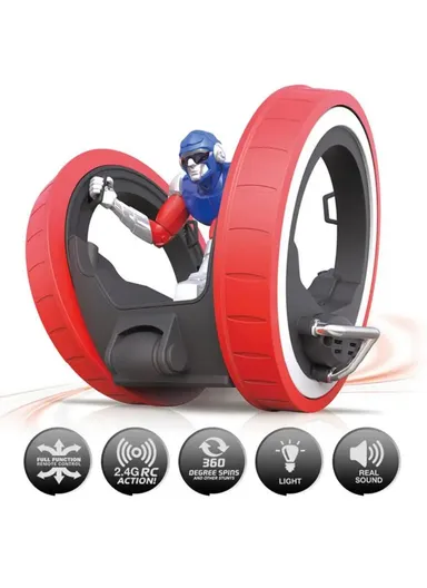 Magnificent Reach 2.4GHz RC Speed Supa Pioneer 6 in 1 Stunt Car 360 Rolling with Light Age 3+ (L15xW15xH15)cm