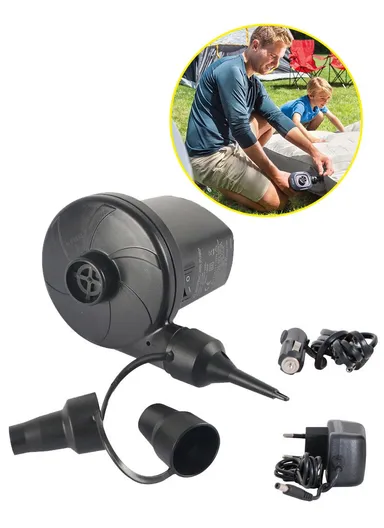 Two-Way Electric Air Pump 12V 50W Suitable for Car &amp; Home Usage HS-208 (L11.7 x W10 x H11.5)