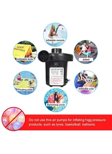 Two-Way Electric Air Pump 12V 50W Suitable for Car &amp; Home Usage HS-208 (L11.7 x W10 x H11.5)