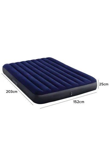 203X152X25CM Queen Size Inflatable Dura-Beam Classic Downy Airbed Mattress With Fiber-Tech Technology 273Kg Maximum Load 64759 