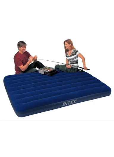 203X152X25CM Queen Size Inflatable Dura-Beam Classic Downy Airbed Mattress With Fiber-Tech Technology 273Kg Maximum Load 64759 