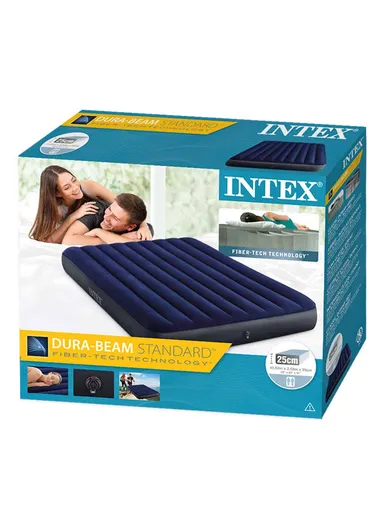 203X152X25CM Queen Size Inflatable Dura-Beam Classic Downy Airbed Mattress With Fiber-Tech Technology 273Kg Maximum Load 64759 