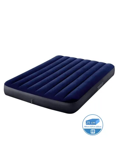 191X137X25CM Double Size Inflatable Dura-Beam Classic Downy Airbed Mattress With Fiber-Tech Technology 273Kg Maximum Load 64758